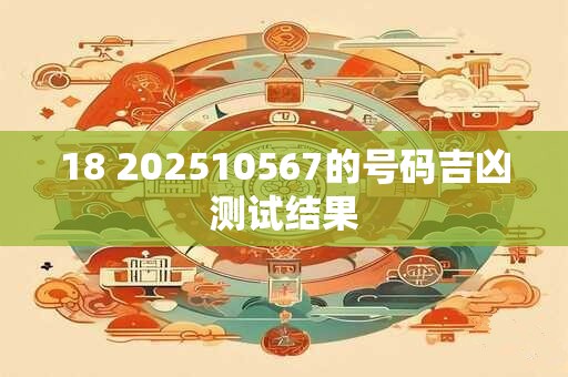 18 202510567的号码吉凶测试结果