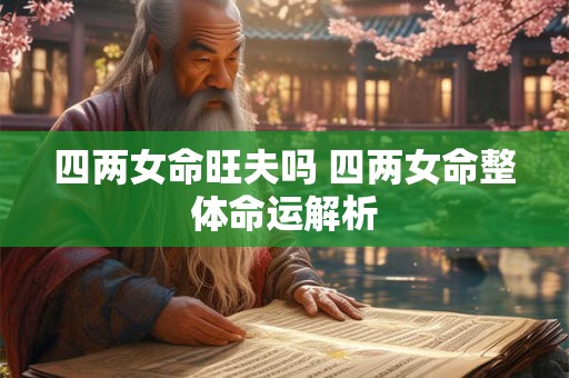 四两女命旺夫吗 四两女命整体命运解析