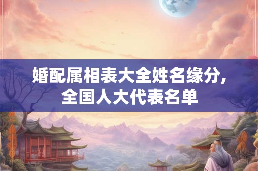 婚配属相表大全姓名缘分,全国人大代表名单