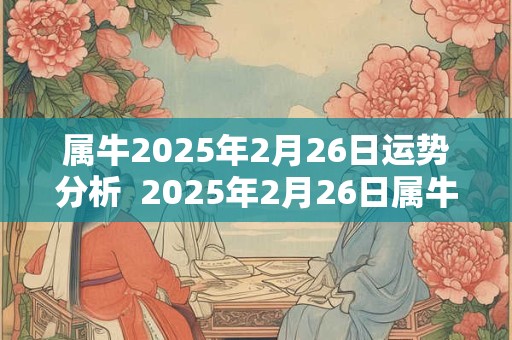 属牛2026年2月26日运势分析  2026年2月26日属牛今日运势