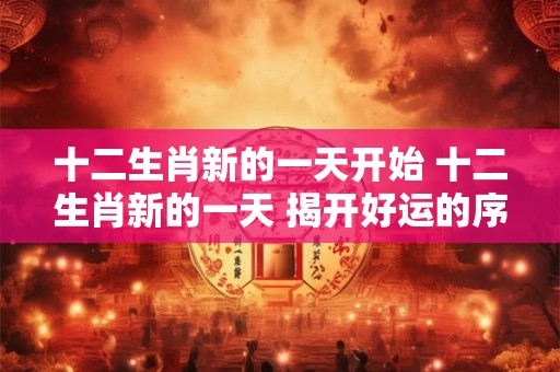 十二生肖新的一天开始 十二生肖新的一天 揭开好运的序幕！