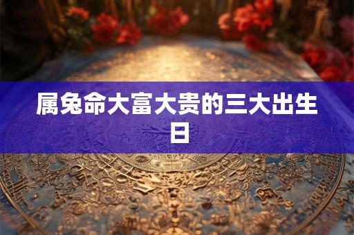 属兔命大富大贵的三大出生日