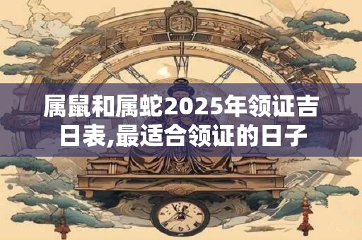 属鼠和属蛇2025年领证吉日表,最适合领证的日子