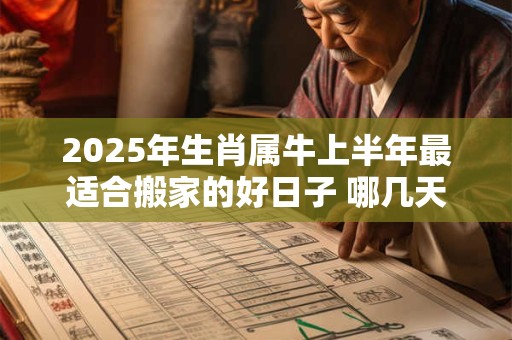 2025年生肖属牛上半年最适合搬家的好日子 哪几天日子好