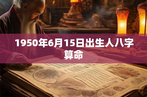 1950年6月15日出生人八字算命