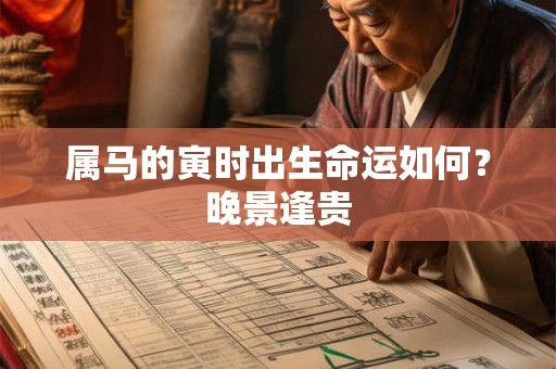 属马的寅时出生命运如何？晚景逢贵