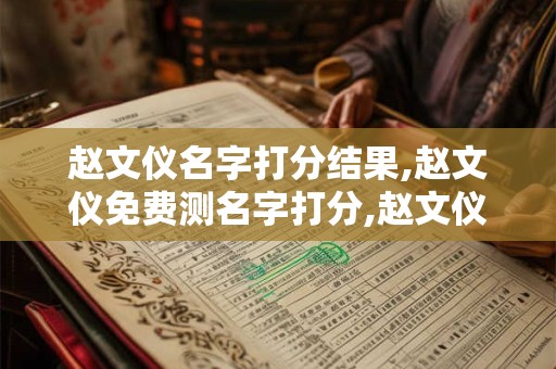 赵文仪名字打分结果,赵文仪免费测名字打分,赵文仪周易免费测名字打分