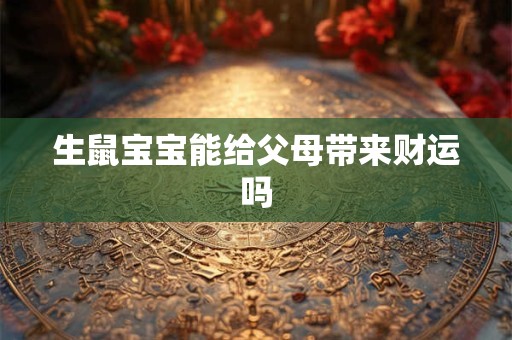 生鼠宝宝能给父母带来财运吗