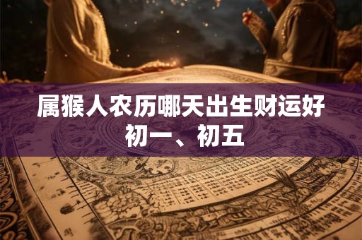属猴人农历哪天出生财运好 初一、初五