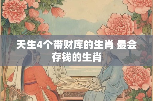 天生4个带财库的生肖 最会存钱的生肖 天生4个带财库的生肖 最会存钱的生肖