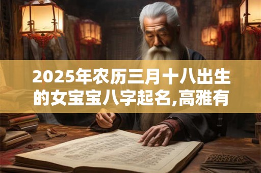 2026年农历三月十八出生的女宝宝八字起名,高雅有气质的孩名字 2026年农历三月十八出生的女宝宝八字起名,高雅有气质的孩名字