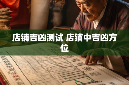 店铺吉凶测试 店铺中吉凶方位