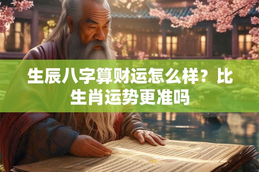 生辰八字算财运怎么样？比生肖运势更准吗
