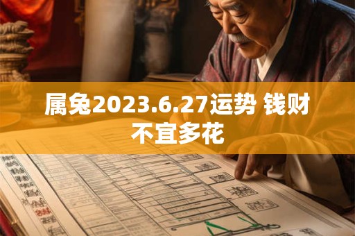 属兔2023.6.27运势 钱财不宜多花