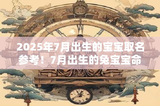 2025年7月出生的宝宝取名参考！7月出生的兔宝宝命好吗