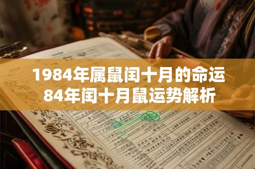 1984年属鼠闰十月的命运 84年闰十月鼠运势解析