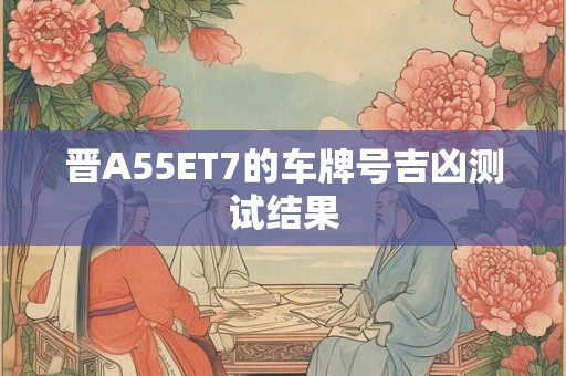 晋A55ET7的车牌号吉凶测试结果
