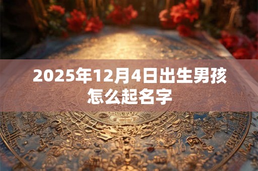 2025年12月4日出生男孩怎么起名字