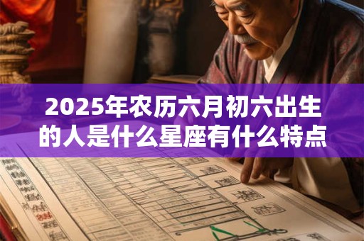 2025年农历六月初六出生的人是什么星座有什么特点？