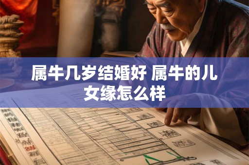 属牛几岁结婚好 属牛的儿女缘怎么样