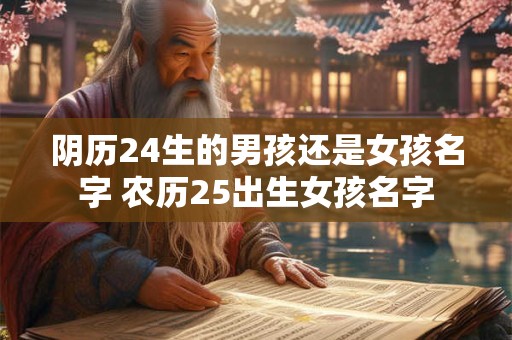 阴历24生的男孩还是女孩名字 农历25出生女孩名字