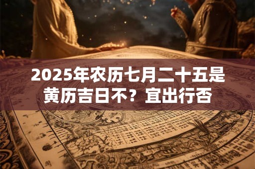 2025年农历七月二十五是黄历吉日不?宜出行否 2025年农历七月二十五是黄历吉日不?宜出行否
