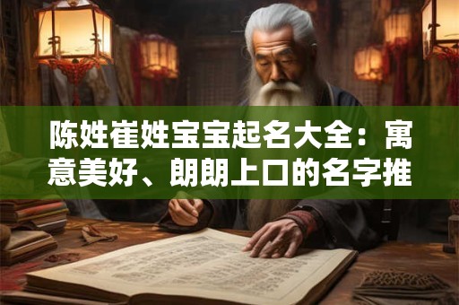 陈姓崔姓宝宝起名大全：寓意美好、朗朗上口的名字推荐