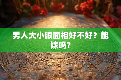 男人大小眼面相好不好？能嫁吗？