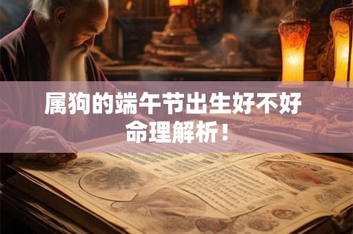 属狗的端午节出生好不好 命理解析！