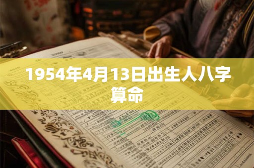 1954年4月13日出生人八字算命