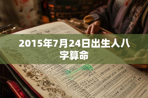 2015年7月24日出生人八字算命