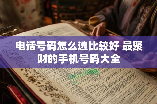 电话号码怎么选比较好 最聚财的手机号码大全