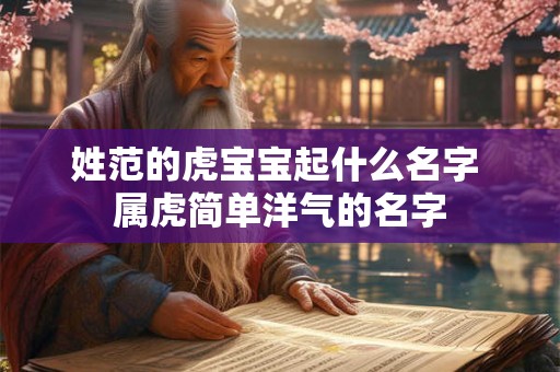 姓范的虎宝宝起什么名字 属虎简单洋气的名字