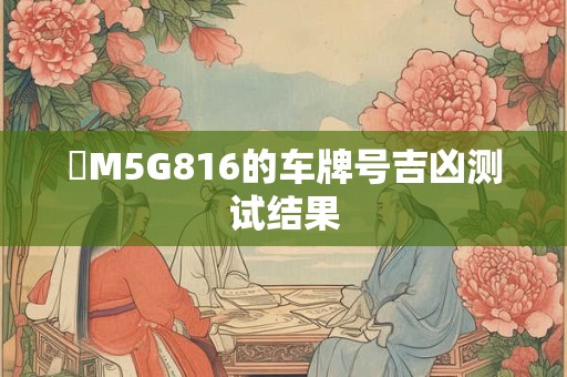 粵M5G816的车牌号吉凶测试结果 粵M5G816的车牌号吉凶测试结果