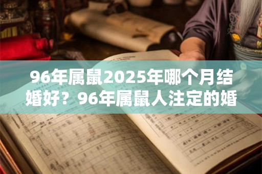96年属鼠2025年哪个月结婚好？96年属鼠人注定的婚姻