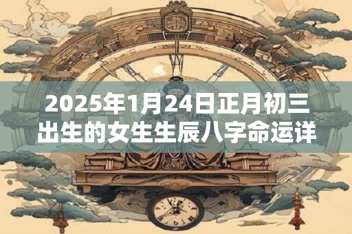 2025年1月24日正月初三出生的女生生辰八字命运详解 有满腹才学