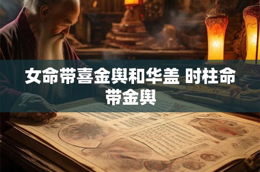 女命带喜金舆和华盖 时柱命带金舆