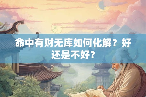 命中有财无库如何化解？好还是不好？