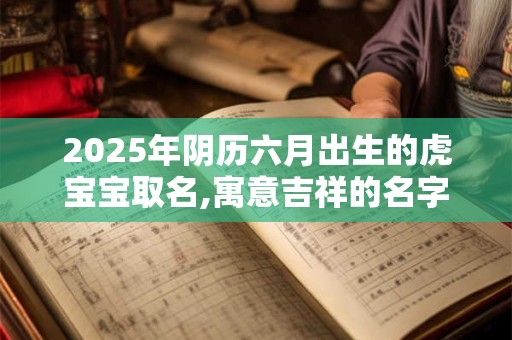 2025年阴历六月出生的虎宝宝取名,寓意吉祥的名字