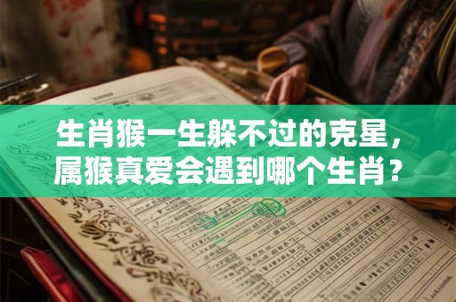 生肖猴一生躲不过的克星,属猴真爱会遇到哪个生肖? 生肖猴一生躲不过的克星,属猴真爱会遇到哪个生肖?