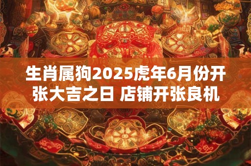 生肖属狗2025虎年6月份开张大吉之日 店铺开张良机
