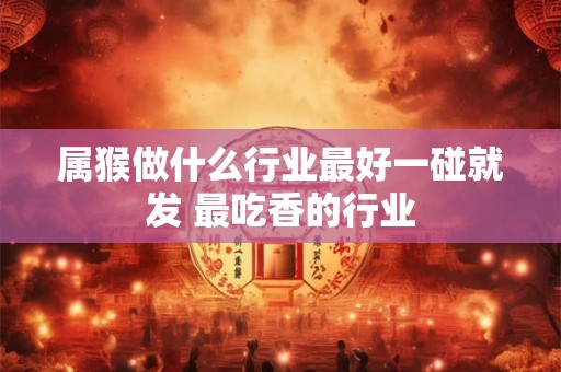 属猴做什么行业最好一碰就发 最吃香的行业