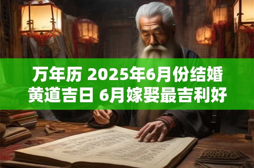 万年历 2025年6月份结婚黄道吉日 6月嫁娶最吉利好日子