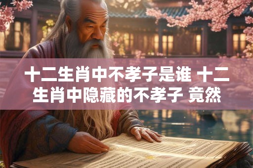 十二生肖中不孝子是谁 十二生肖中隐藏的不孝子 竟然是它！