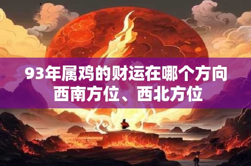 93年属鸡的财运在哪个方向 西南方位、西北方位