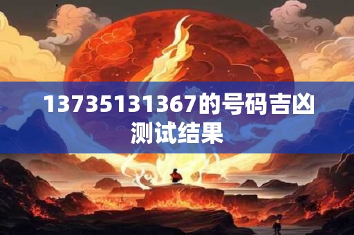 13735131367的号码吉凶测试结果