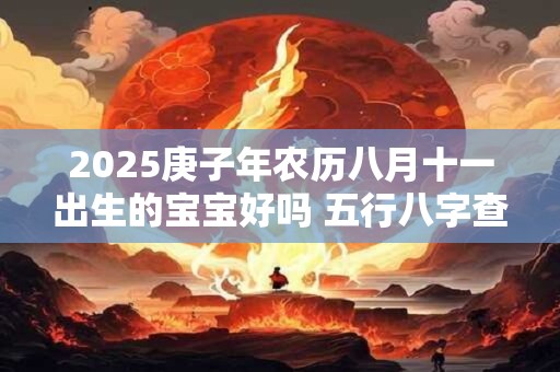 2025庚子年农历八月十一出生的宝宝好吗 五行八字查询