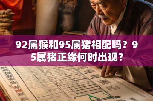 92属猴和95属猪相配吗？95属猪正缘何时出现？