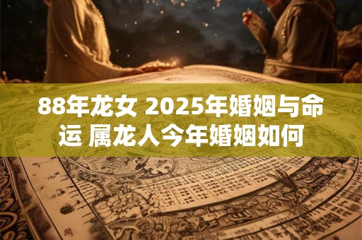 88年龙女 2025年婚姻与命运 属龙人今年婚姻如何