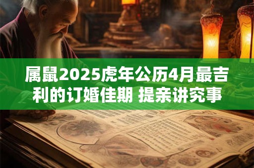 属鼠2025虎年公历4月最吉利的订婚佳期 提亲讲究事宜